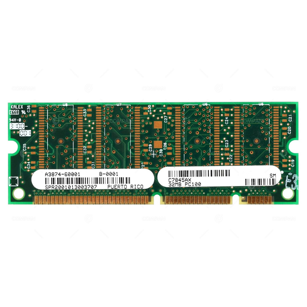 A3874-60001 HP MEMORY 32MB PC100 FOR LASERJET PRINTER 4100 4200 8000 C7845AX